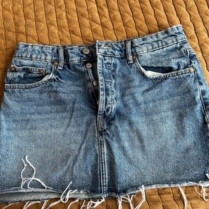 Zara denim mini skirt